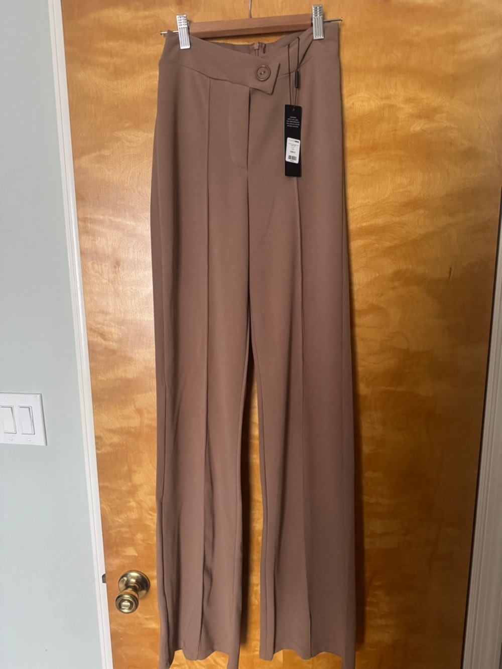 Fashion Nova Wide-Leg Pants in Brown Taupe - never worn